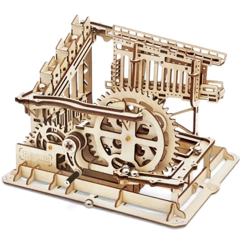 ROKR Cog Coaster Magic Crash LG502 3D Wooden Puzzle Marble Run Kit